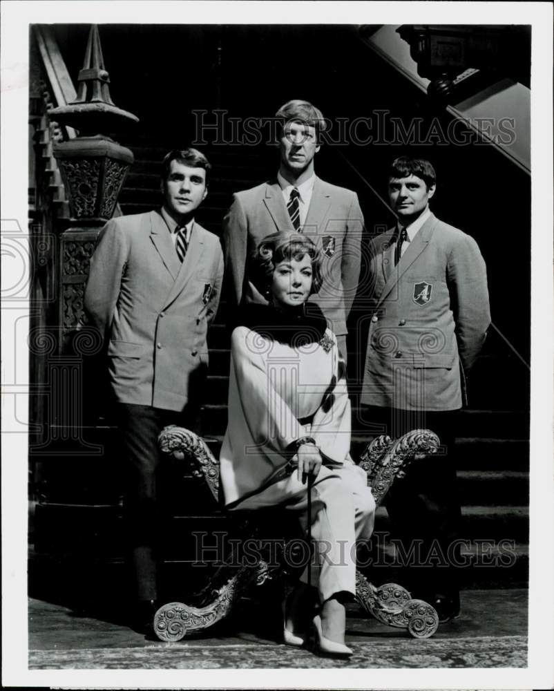 Press Photo Ida Lupino and the cast of &quot;I Love A Mystery,&quot; on NBC Television.- Historic Images