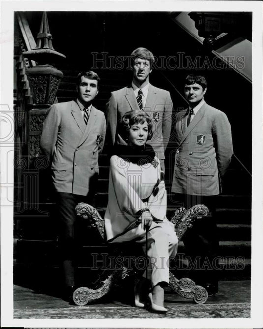 Press Photo Ida Lupino and the cast of "I Love A Mystery," on NBC Television.- Historic Images
