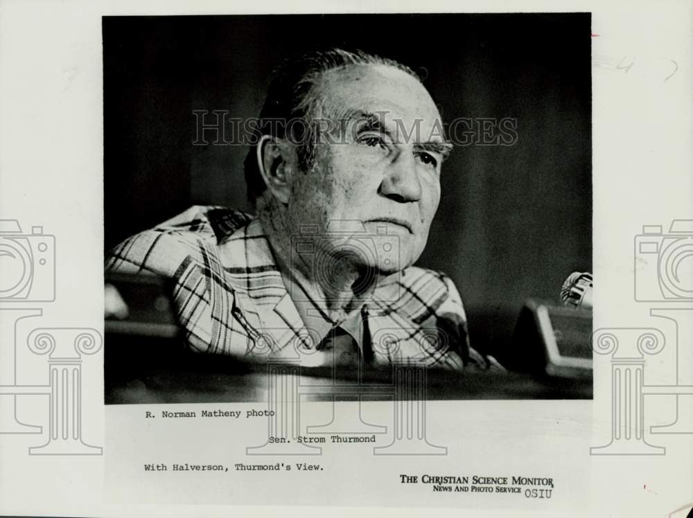 1976 Press Photo United States Senator Strom Thurmond from South Carolina- Historic Images