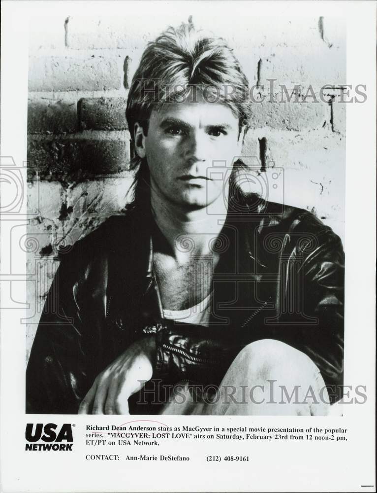 Press Photo Richard Dean Anderson stars in "MacGyver: Lost Love" - lra30436- Historic Images