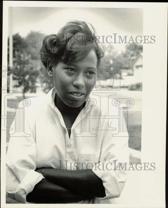 1986 Press Photo Latonya Thompson talks about problems that led to the suicide- Historic Images