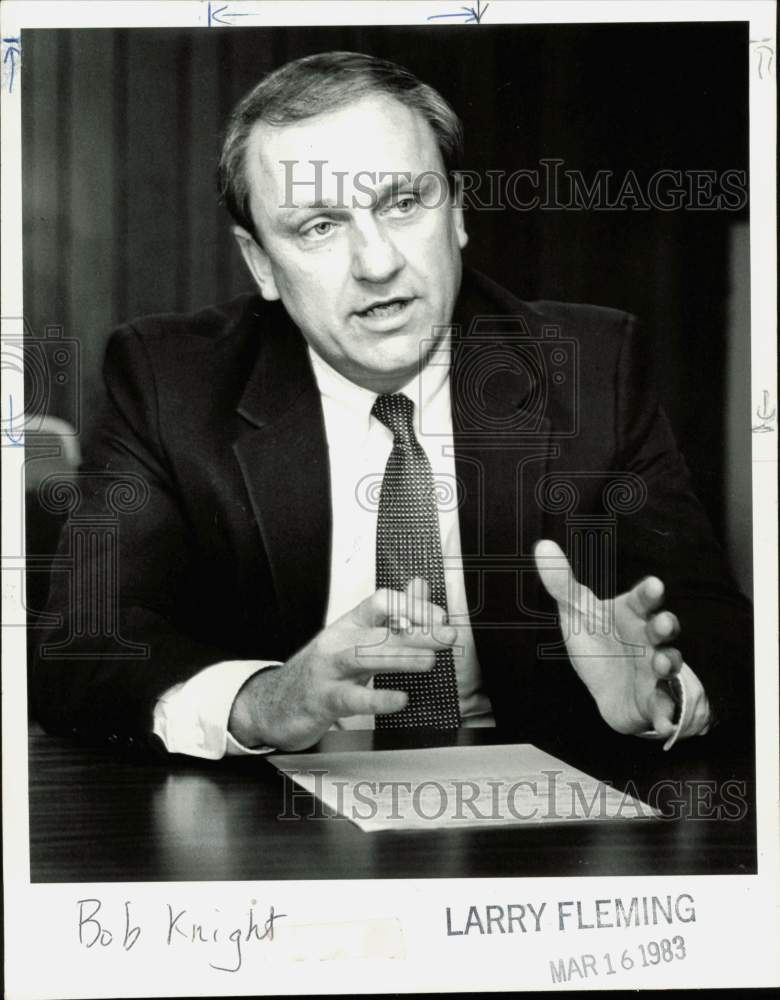 1983 Press Photo Former Wichita mayor, Bob Knight - lra32902- Historic Images