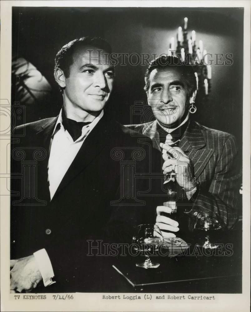 1966 Press Photo Robert Loggia and Robert Carricart in a movie scene - lra33520- Historic Images