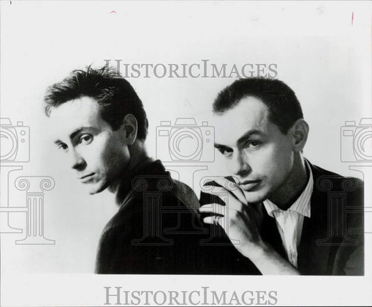 1986 Press Photo Fashion designers David Norbury and Miguel Osuna - lra34385- Historic Images