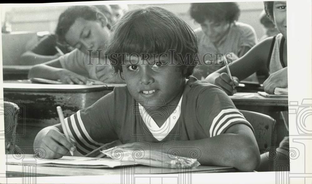 1980 Press Photo South Hialeah Elementary student Paul Marceilles - lra38991- Historic Images