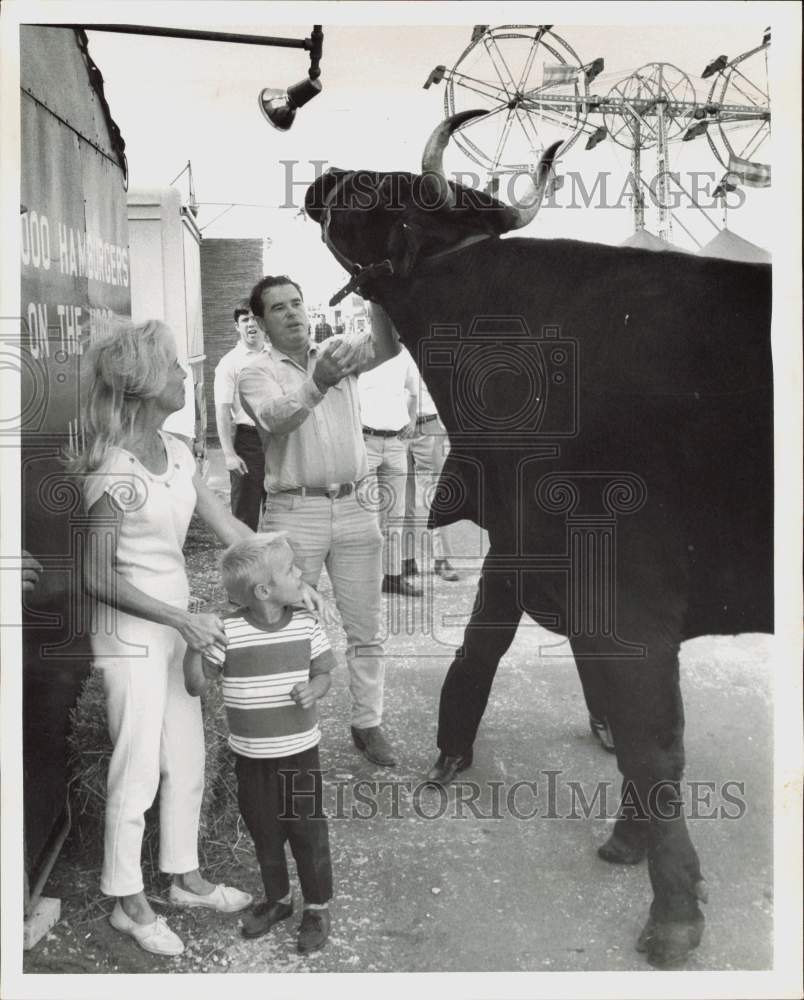 1968 Press Photo &quot;Black Jack,&quot; owned by Tom Beimborn, at youth fair in Florida- Historic Images