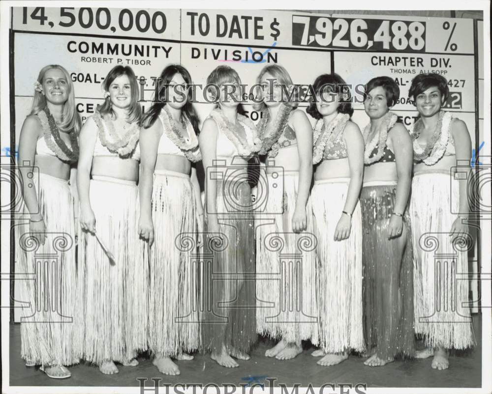 Press Photo Massachusetts United Fund volunteers during fund-raising campaign- Historic Images