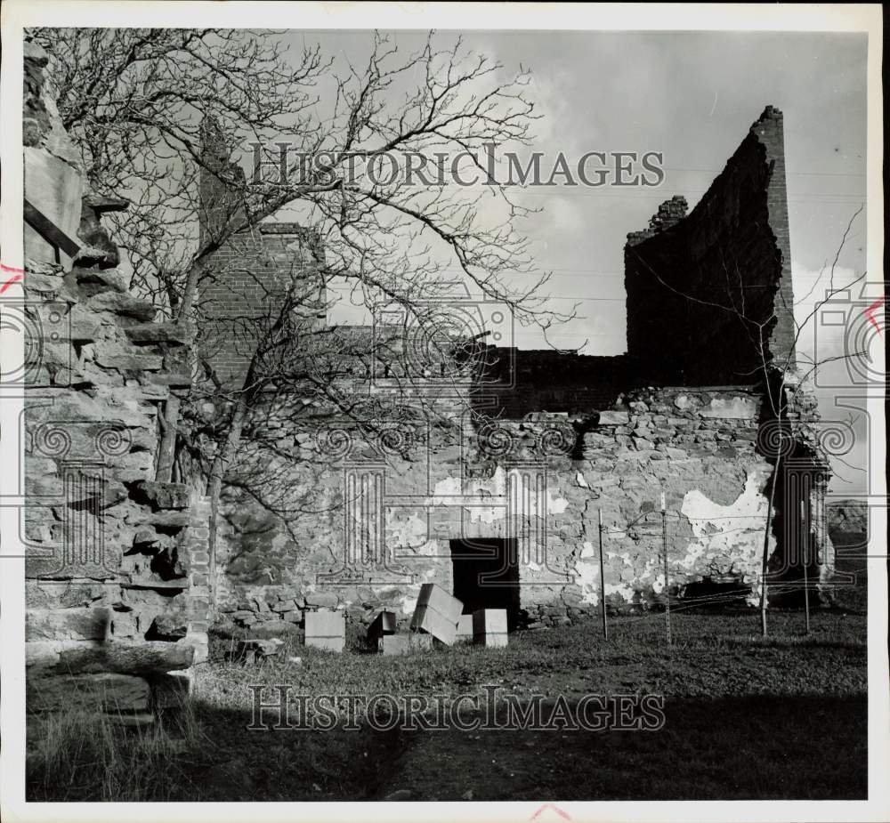 1963 Press Photo Ruins of D. Ghirardelli&#39;s store in Hornitos, Mariposa County- Historic Images