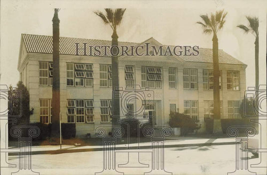 1957 Press Photo General view of the Los Banos High School - lra56968- Historic Images