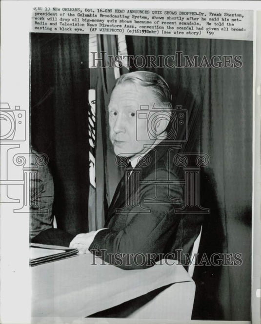 1959 Press Photo CBS President Frank Stanton speaks at convention in New Orleans- Historic Images