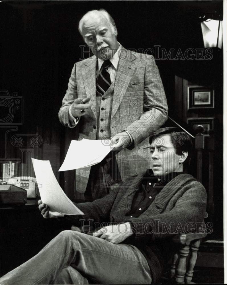 1979 Press Photo Actors Brian Bedford and George Ede in &quot;Deathtrap&quot; - lra62632- Historic Images