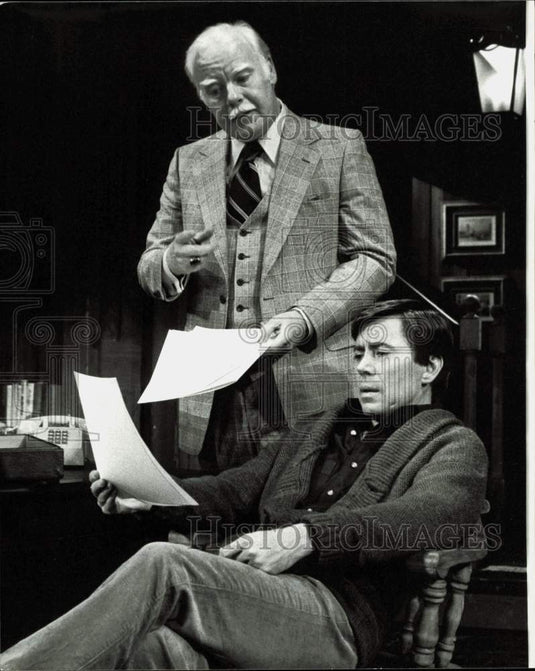 1979 Press Photo Actors Brian Bedford and George Ede in "Deathtrap" - lra62632- Historic Images