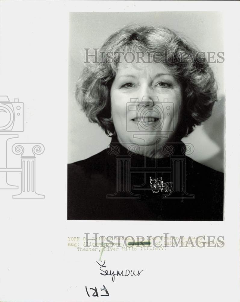 1980 Press Photo Alice Seymour of theater group in River Hills - lra66568- Historic Images