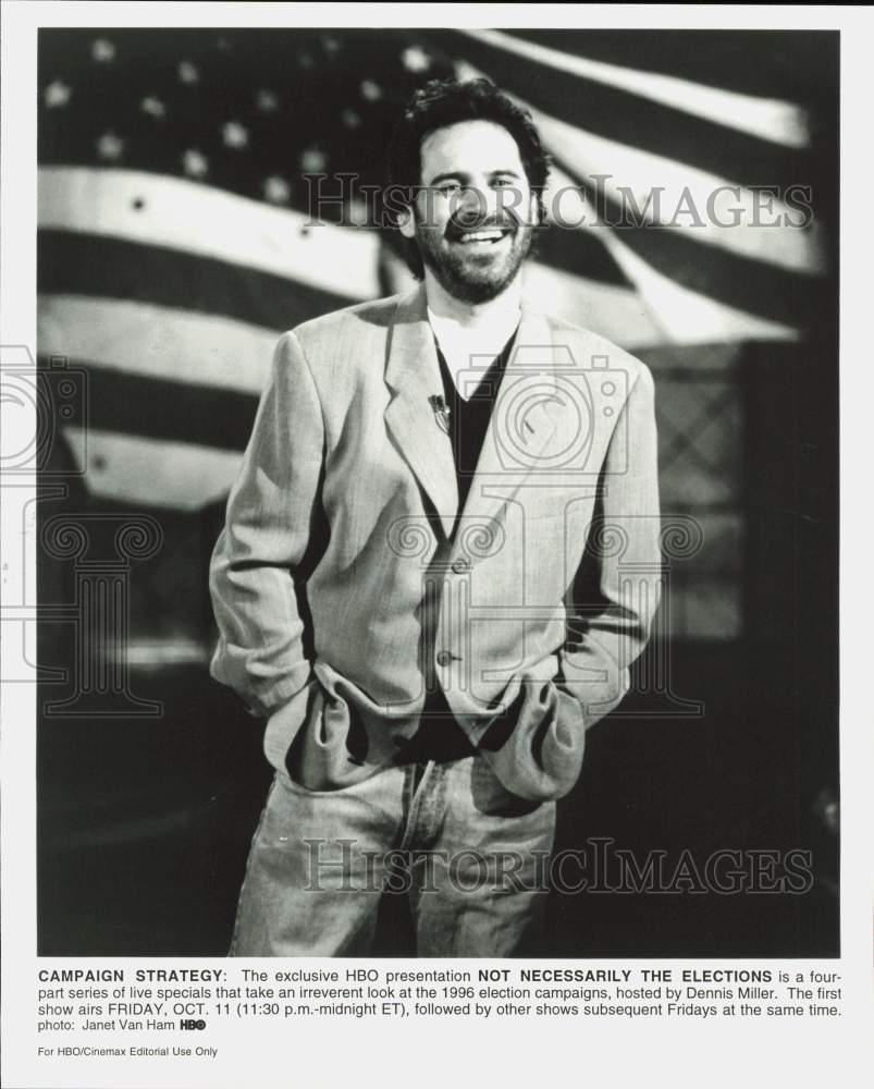 2000 Press Photo Dennis Miller hosts HBO special &quot;Not Necessarily the Elections&quot;- Historic Images