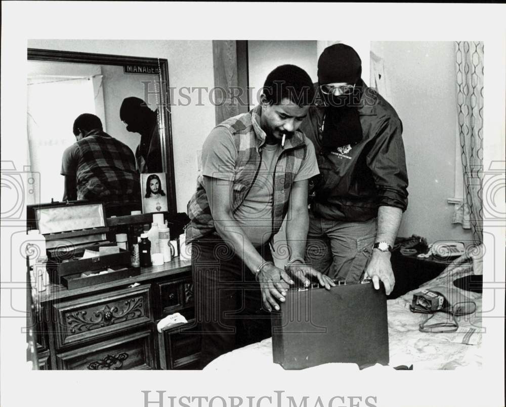 1988 Press Photo Juan A. Najarro, arrested for controlled substance possession- Historic Images