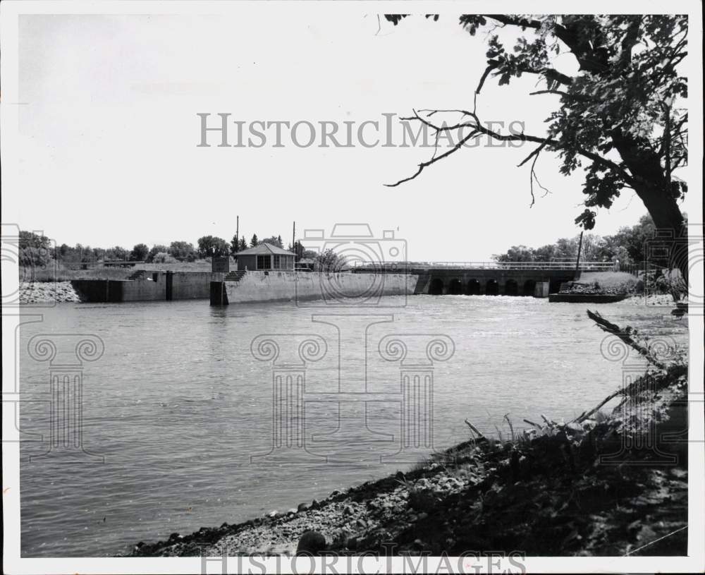 1959 Press Photo View of Sandy Lake Dam at McGregor, Minnesota - lra70636- Historic Images