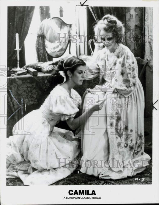 1985 Press Photo Susu Pecoraro and Elena Tasisto star in play "Camila"- Historic Images