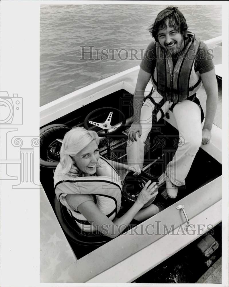 1979 Press Photo Boat Racers Jan Dreher &amp; wife Alexandria in Florida - lra84019- Historic Images