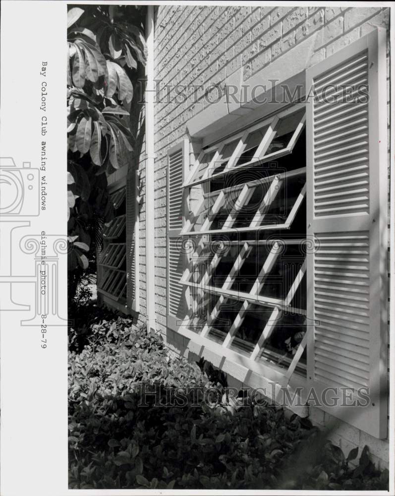 1979 Press Photo Bay Colony Club awning windows - lra84409- Historic Images