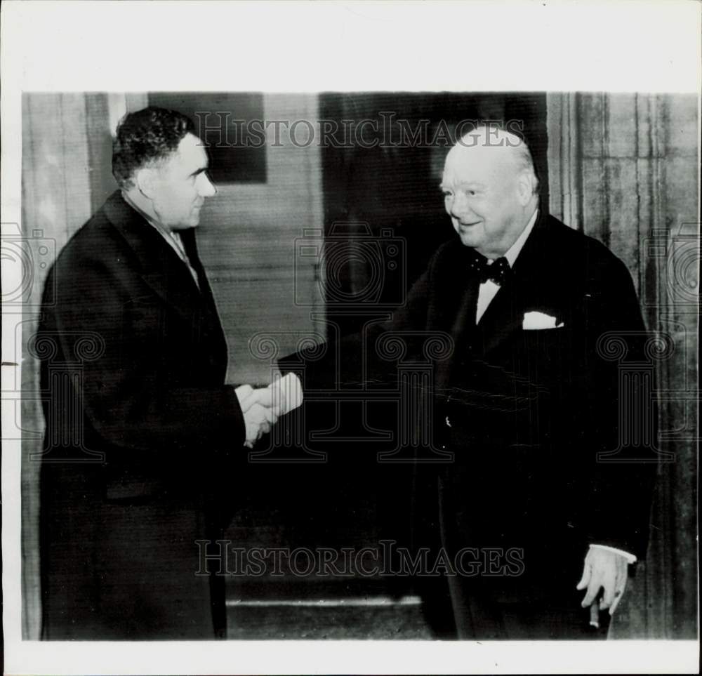 1953 Press Photo Winston Churchill and Andrei Gromyko meet in London - lra85753- Historic Images