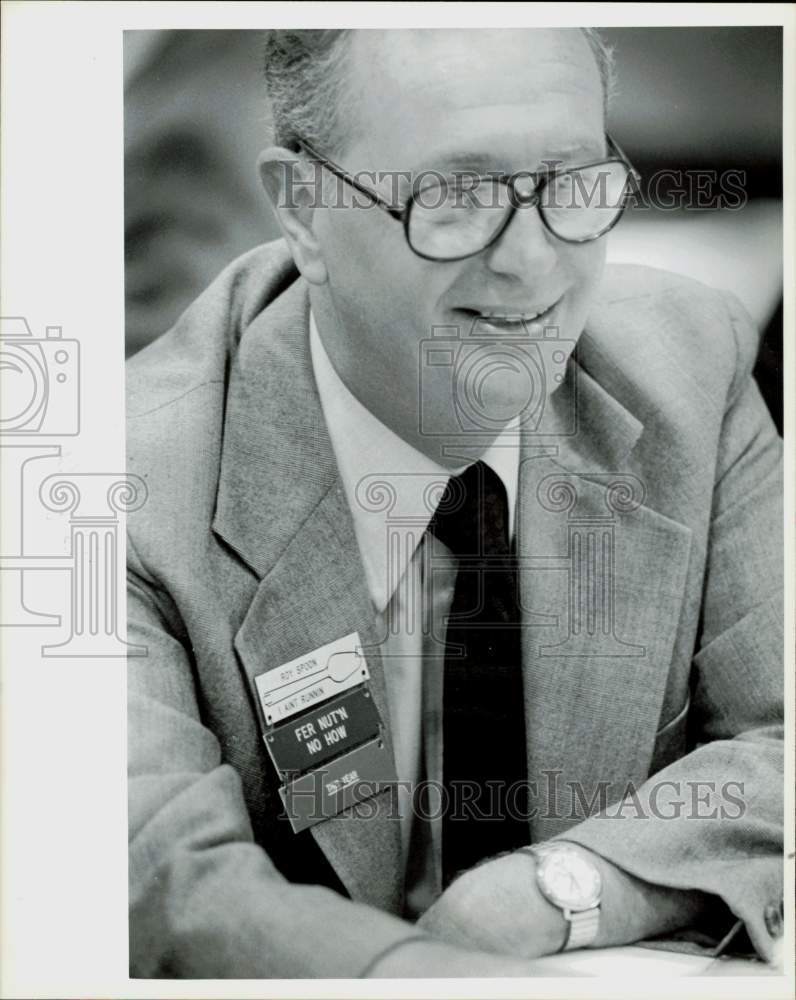 1979 Press Photo Delegate at the Republican Barbecue Party in Charlotte- Historic Images