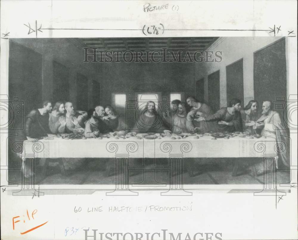 1968 Press Photo &quot;Last Supper&quot; painting - lra92805- Historic Images