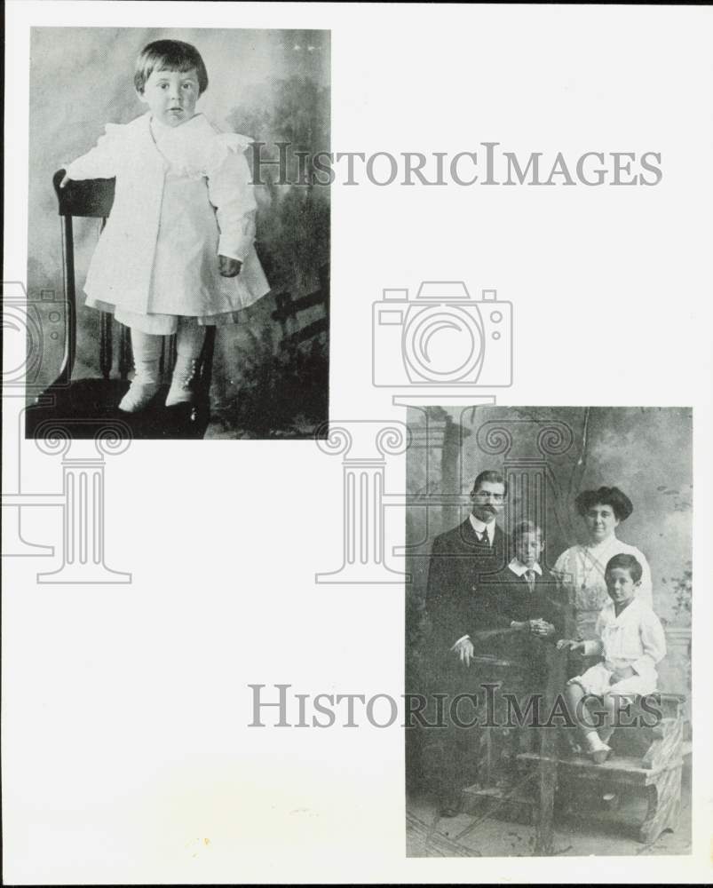 1905 Press Photo Album portraits of young Richard Rogers and his family- Historic Images