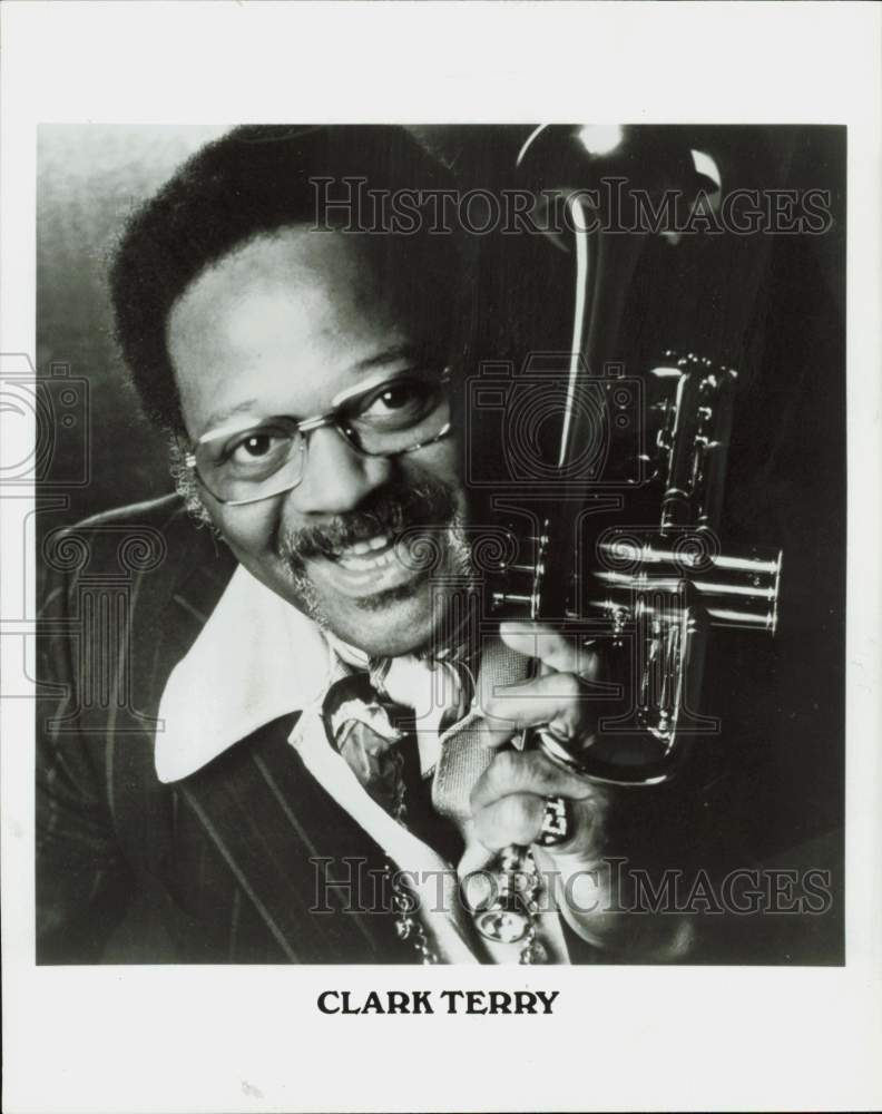 1985 Press Photo Musician Clark Terry to perform at the Chicago Jazz Festival- Historic Images