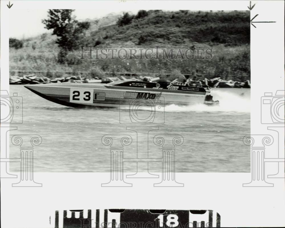 1984 Press Photo Stroh Downriver Challe de Cup #23 Maxon offshore race- Historic Images