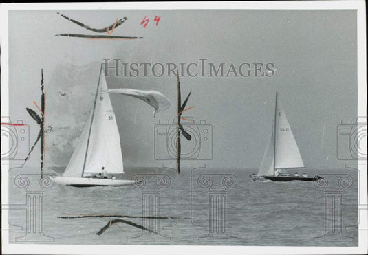 1961 Press Photo Sailboats