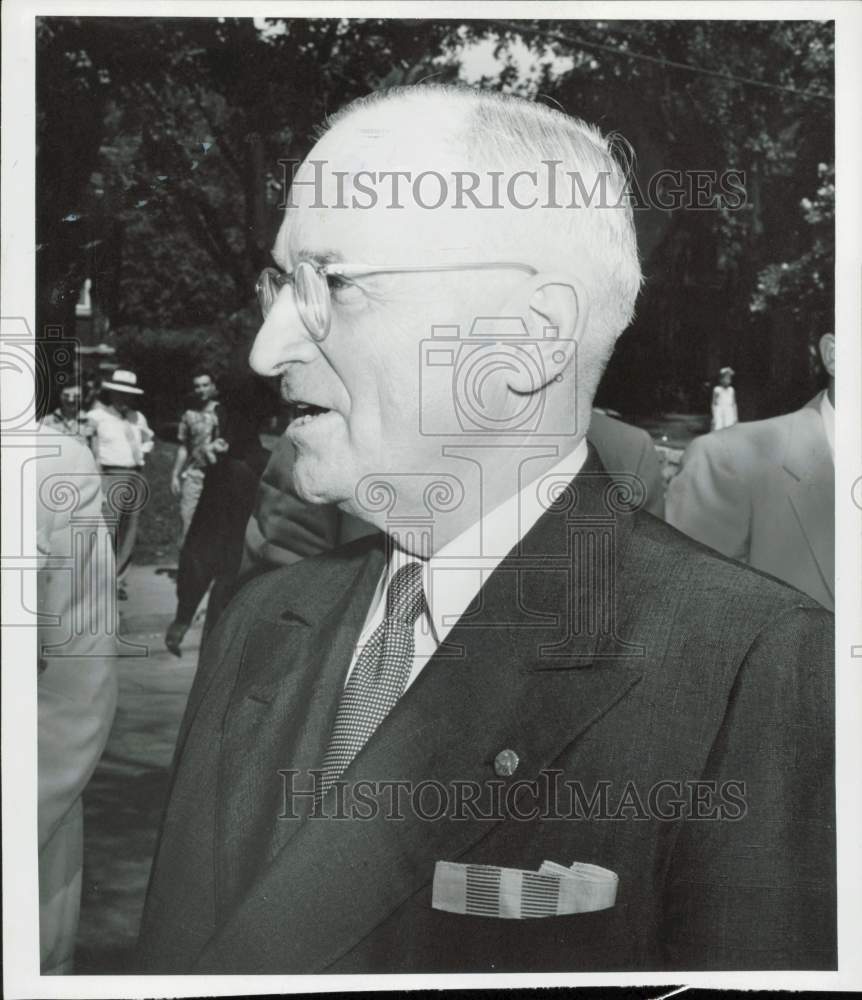 1952 Press Photo Harry S. Truman visits Kansas City - lrb01265- Historic Images