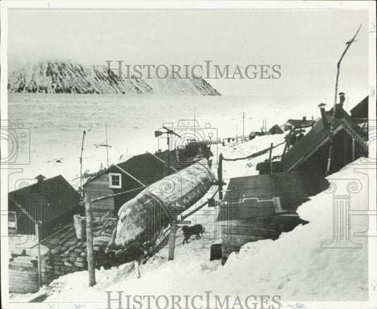 1960 Press Photo Buildings at Little Diomede - lrb07021- Historic Images