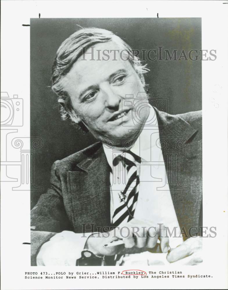 1983 Press Photo William F. Buckley - lrb07439- Historic Images