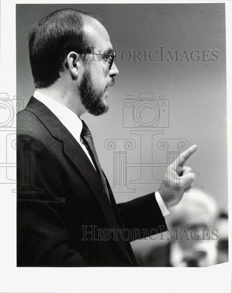 1989 Press Photo Chief Prosecutor Ken Roosa in Anchorage, Alaska court- Historic Images