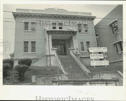 1984 Press Photo Front View of Exterior of Old Anson County Jail - lrb09455- Historic Images