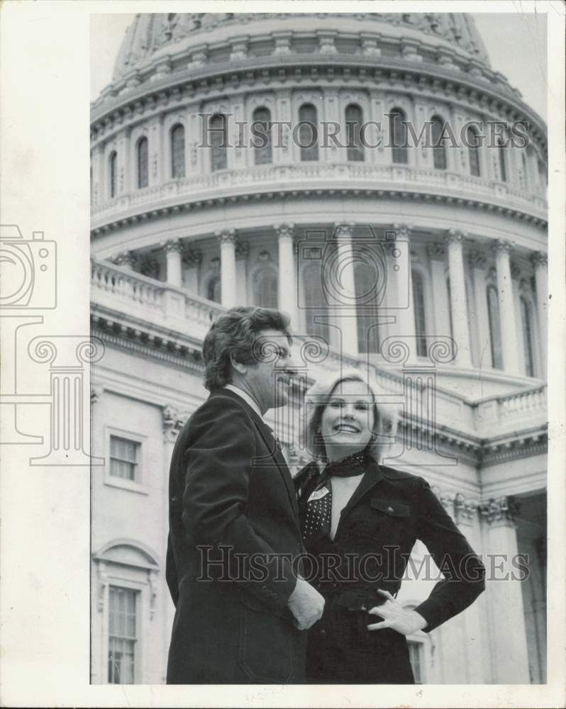 1975 Press Photo Congressman John Jenrette & wife Rita Carpenter in Washington- Historic Images