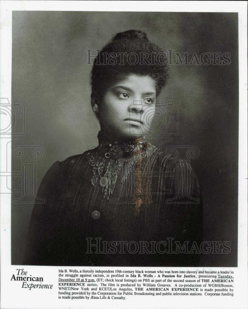 1989 Press Photo Ida B. Wells featured in &quot;The American Experience&quot; series- Historic Images