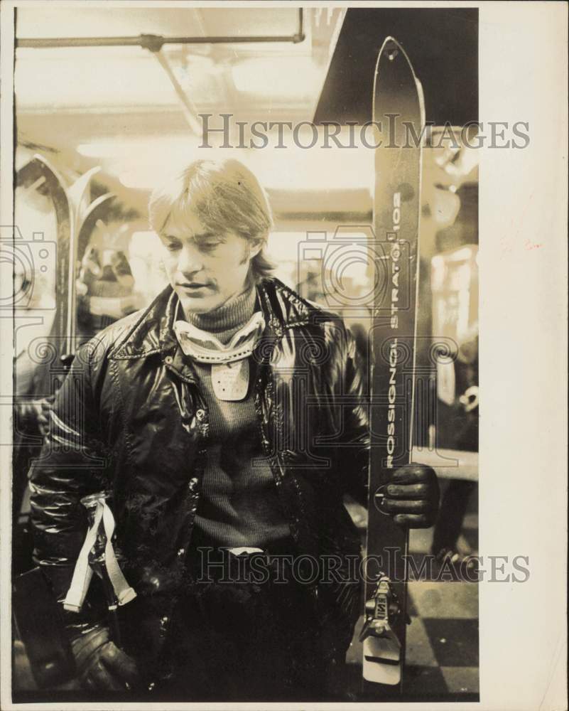 1974 Press Photo Steven Ford on ski trip - lrb10515- Historic Images