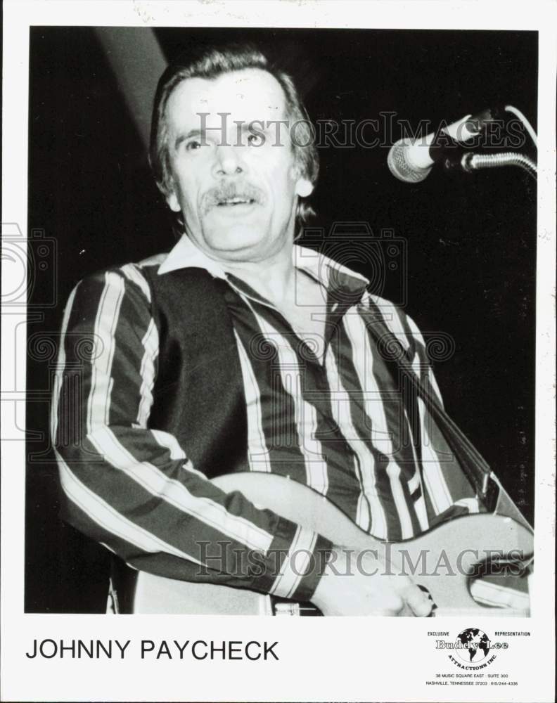 1988 Press Photo Singer Johnny Paycheck - lrb12243- Historic Images