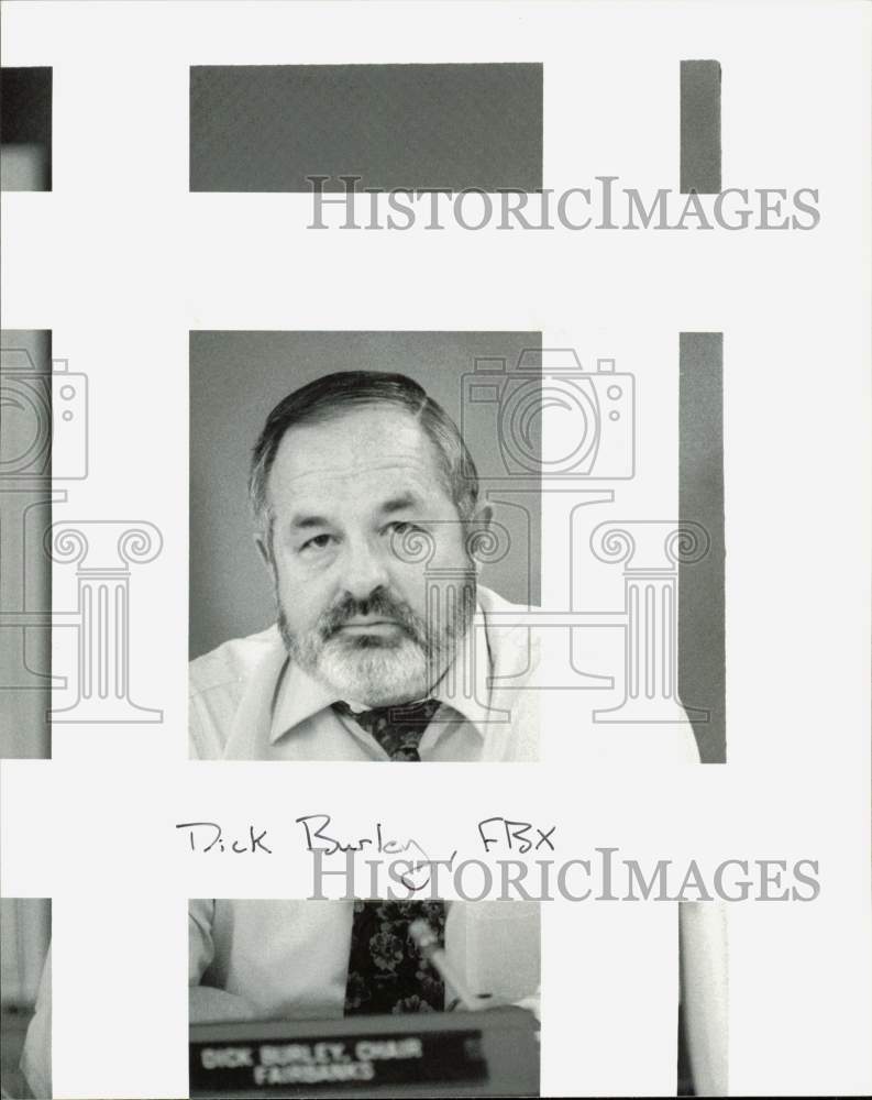 1995 Press Photo Chairman Dick Burley of Fairbanks, Alaska Board of Game- Historic Images