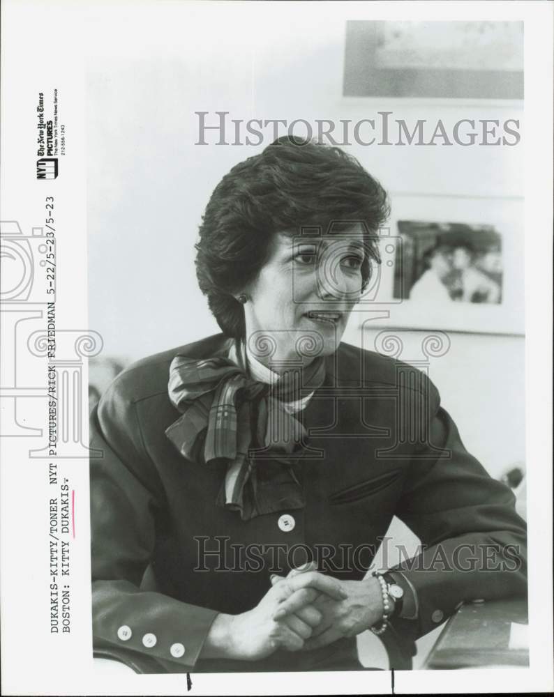 Press Photo Author Kitty Dukakis of Boston in her office - lrb12673- Historic Images