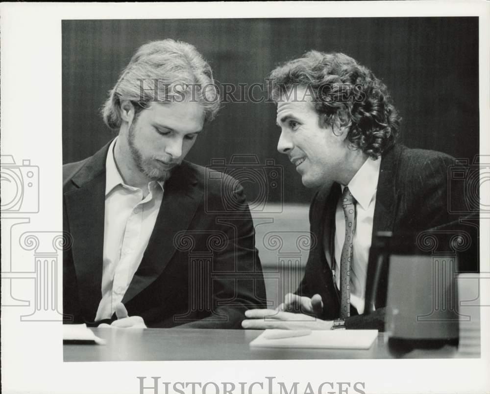 1988 Press Photo Kirby Anthoney &amp; Legal Counsel Craig Howard During Trial, AK- Historic Images