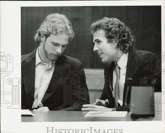 1988 Press Photo Kirby Anthoney & Legal Counsel Craig Howard During Trial, AK- Historic Images