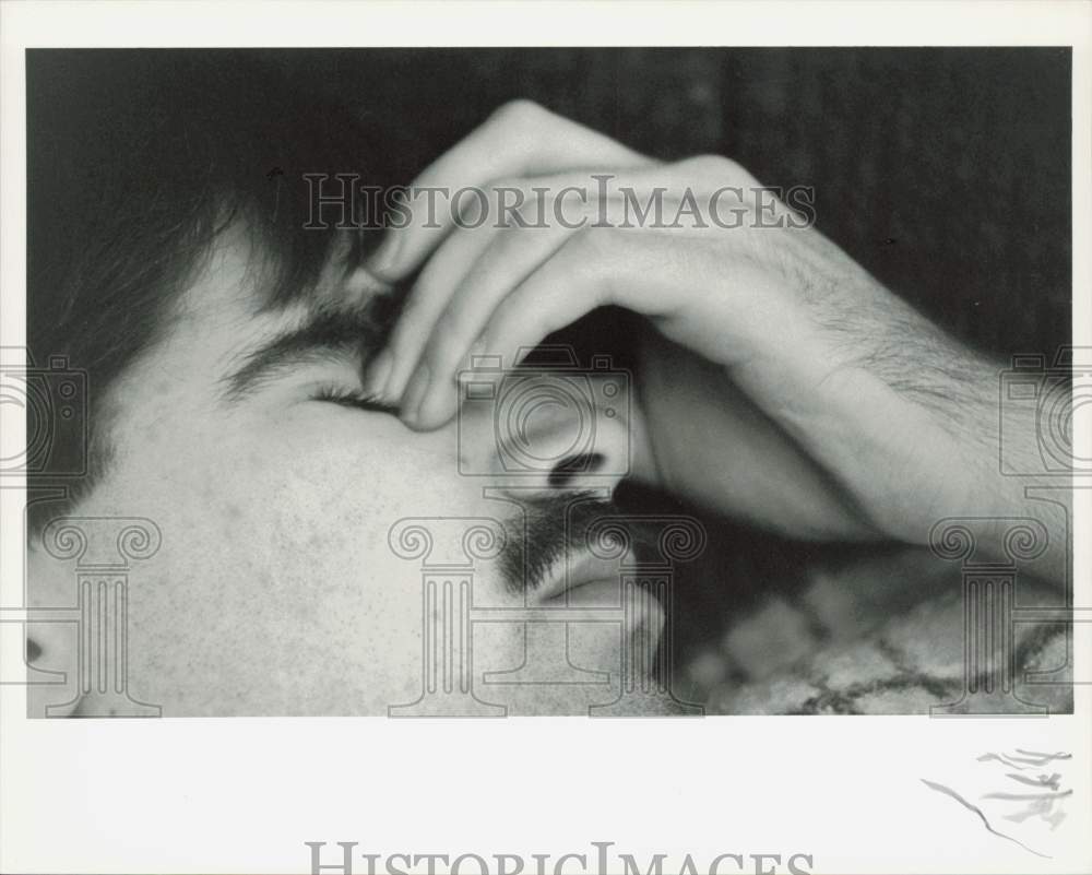 1992 Press Photo Jonathan Blank Experiencing a &quot;Silent Seizure&quot; in Anchorage, AK- Historic Images