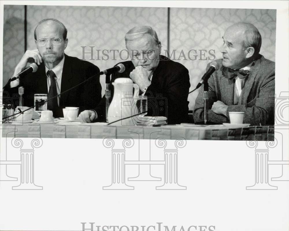 1990 Press Photo Mayoral Candidates at Forum in Anchorage, Alaska - lrb12986- Historic Images