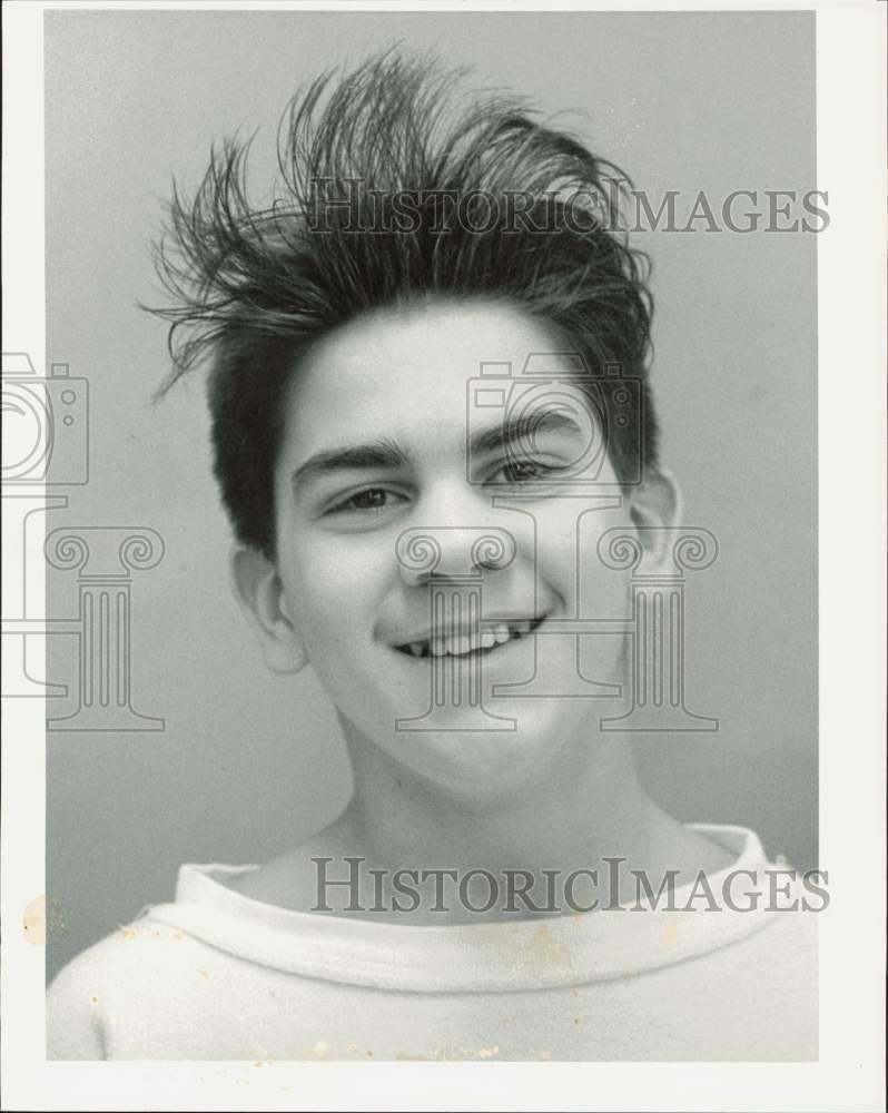 1989 Press Photo Jacob Carpenter, 7th Grade Clark Jr. High School Student- Historic Images