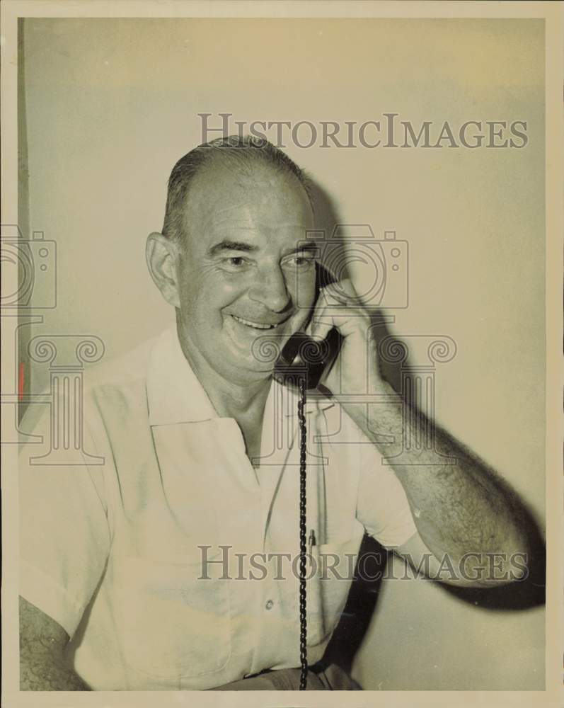 1962 Press Photo Sheriff Martin Kellenberger Using Phone - lrb16086- Historic Images