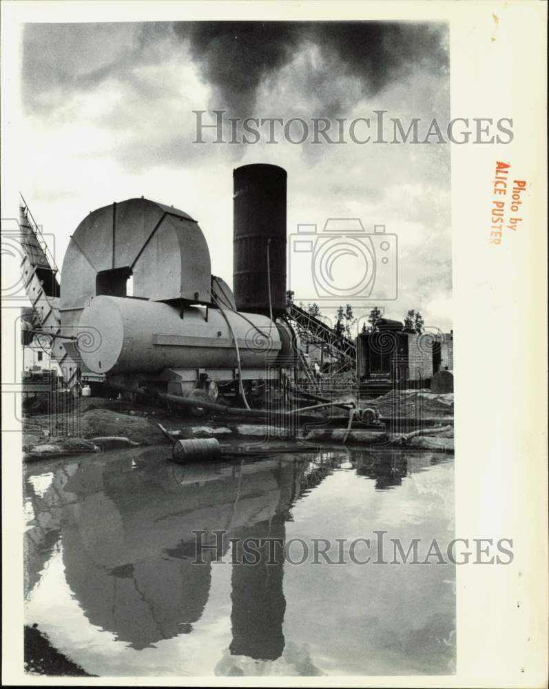 1987 Press Photo Batch plant reflected in pool, Alaska - lrb20435- Historic Images