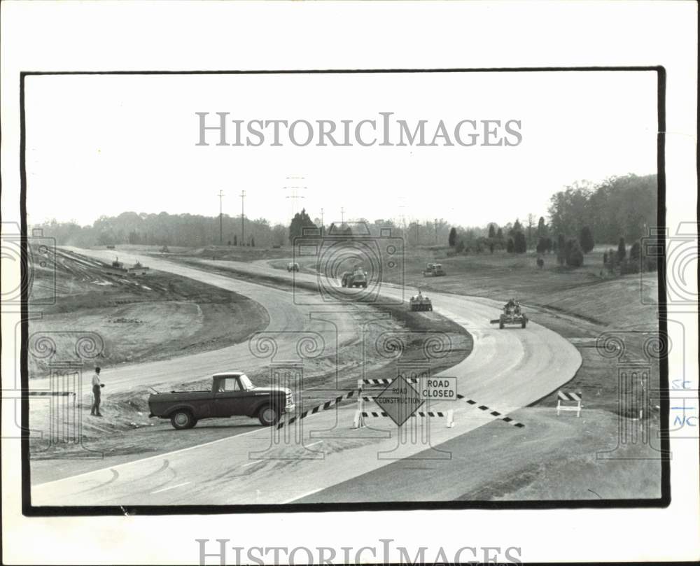 1988 Press Photo View of construction on U.S. 21 in Charlotte, North Carolina- Historic Images