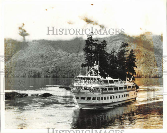 1990 Press Photo Spirit of Alaska boat to begin service between Seattle & Juneau- Historic Images